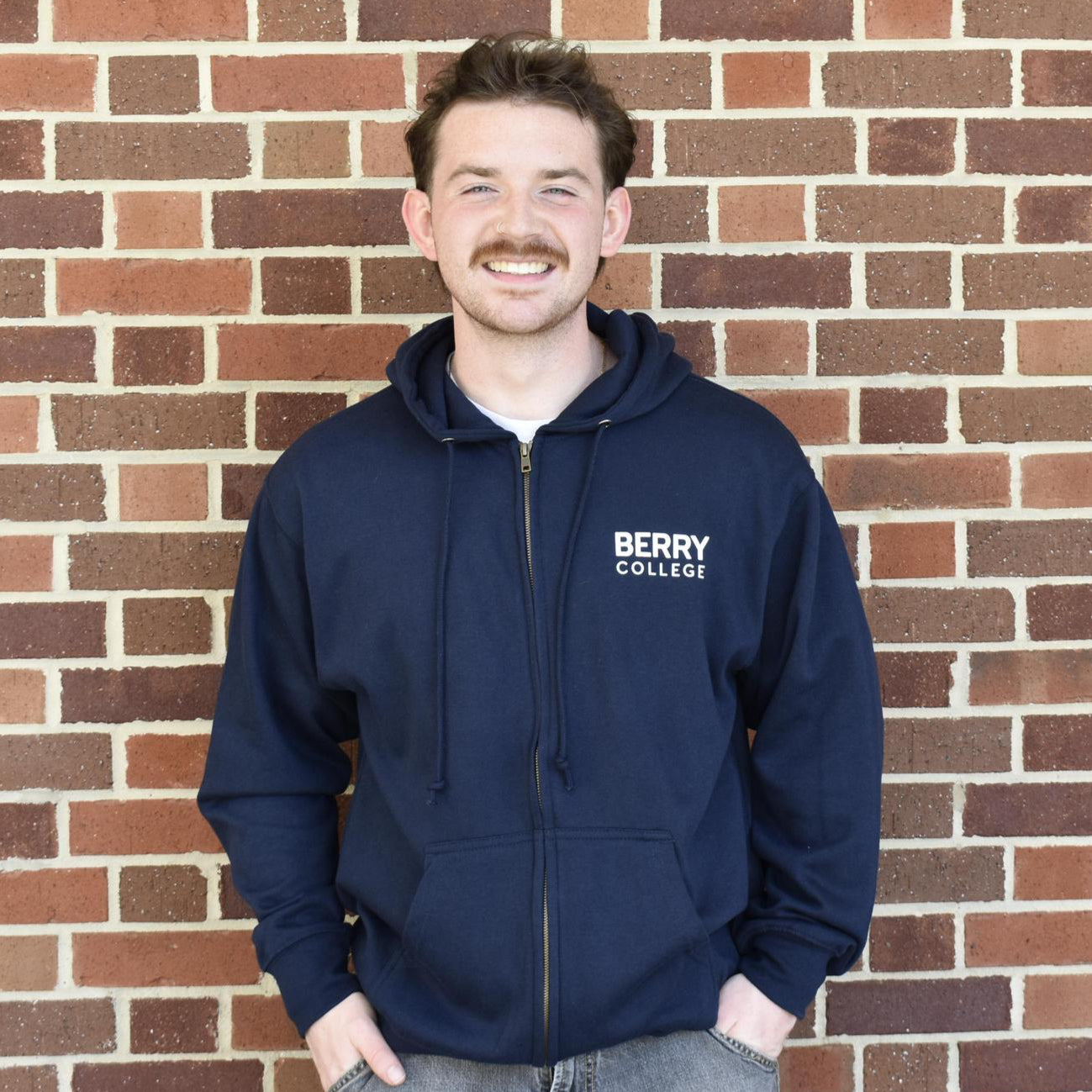 MV Sport Navy Full Zip BC Stacked