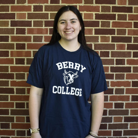 Berry College Navy Cow Tee