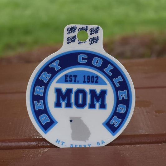Blue 84 Berry College Mom Sticker