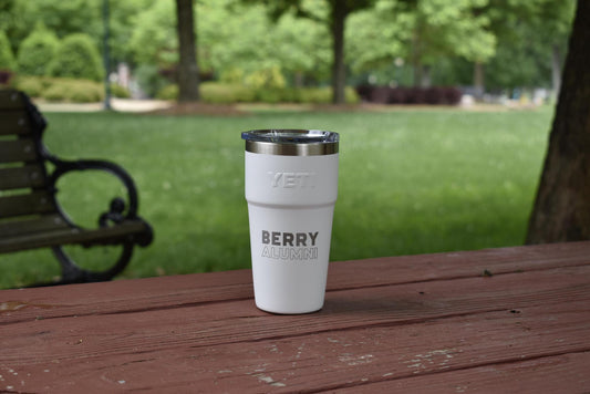 Yeti White Stackable Pint w/ Berry Alumni - 20 oz