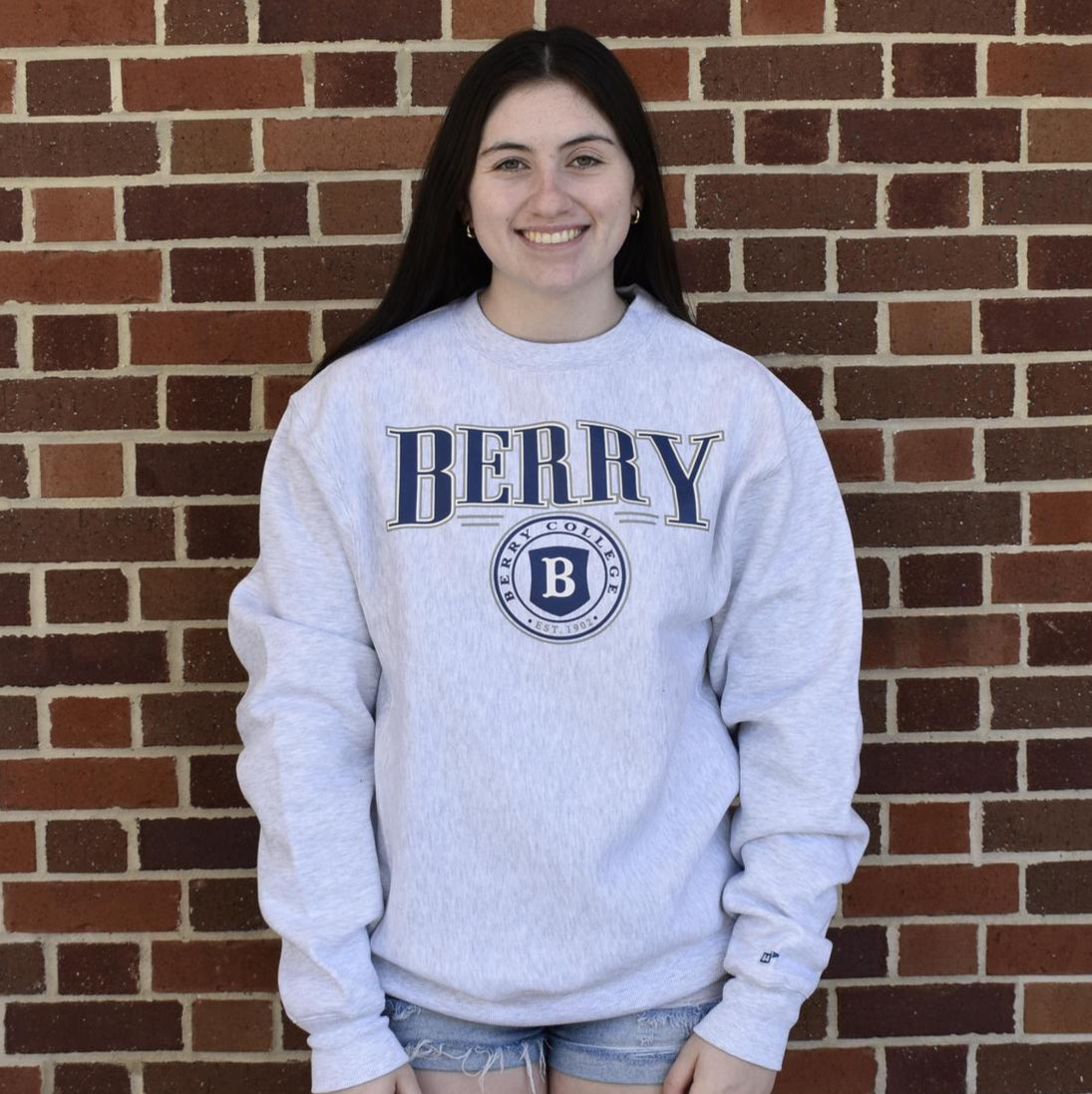 Blue 84 Ash Heather Cross Grain Crew