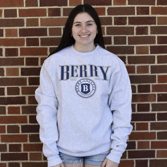 Blue 84 Ash Heather Cross Grain Crew