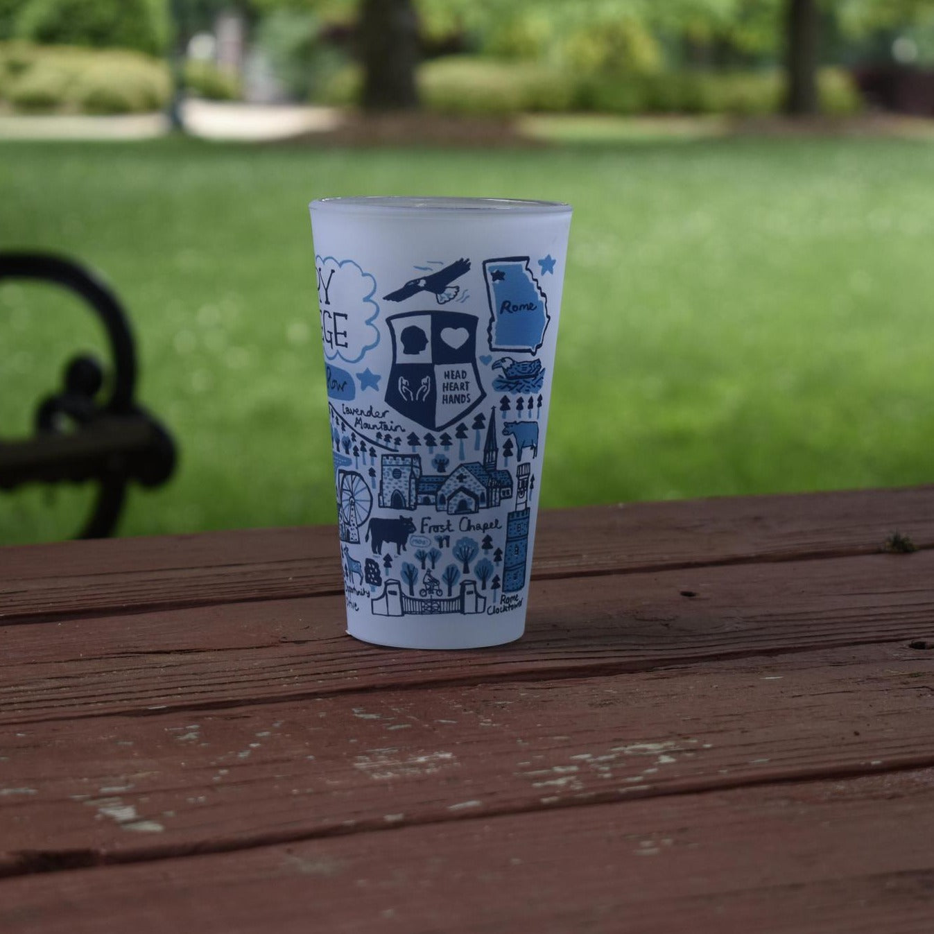 Julia Gash 16 oz Berry Frosted Pint Glass