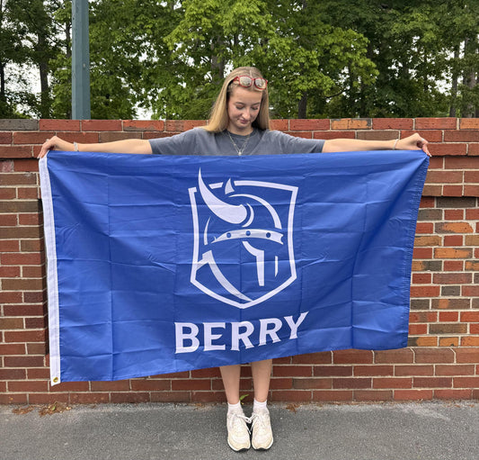 Wincraft Viking Head w/ Berry Navy Flag