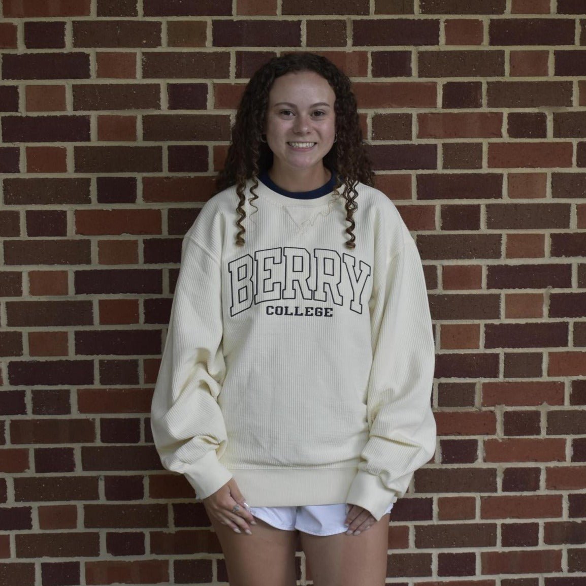 Blue 84 Women's Ivory Dyed Corded Crewneck