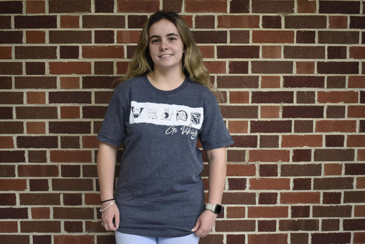 Navy Berry Logos Wash Shirt