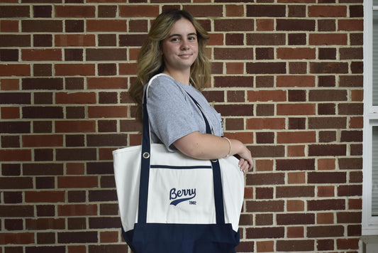 Berry Embroidered Canvas Tote