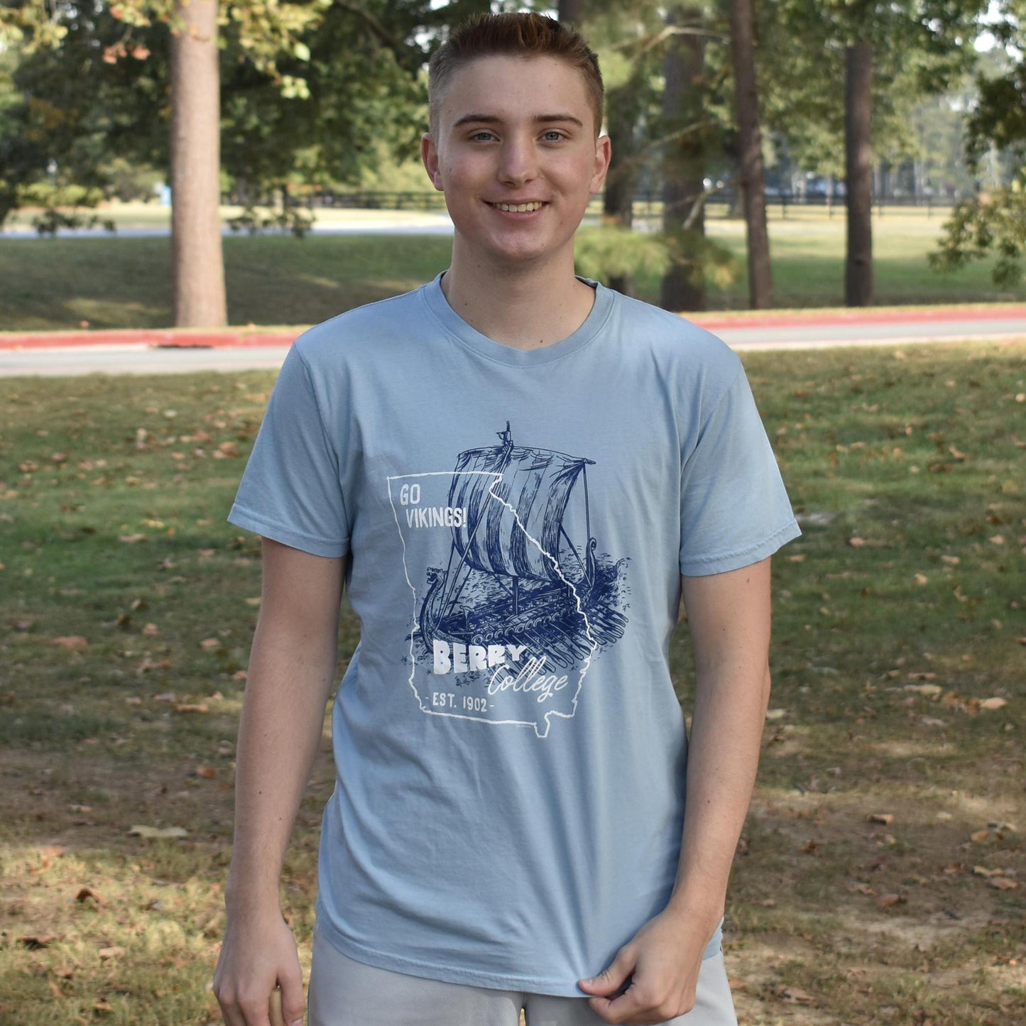 Duck Co. Collegiate State Outline w/ Viking Ship