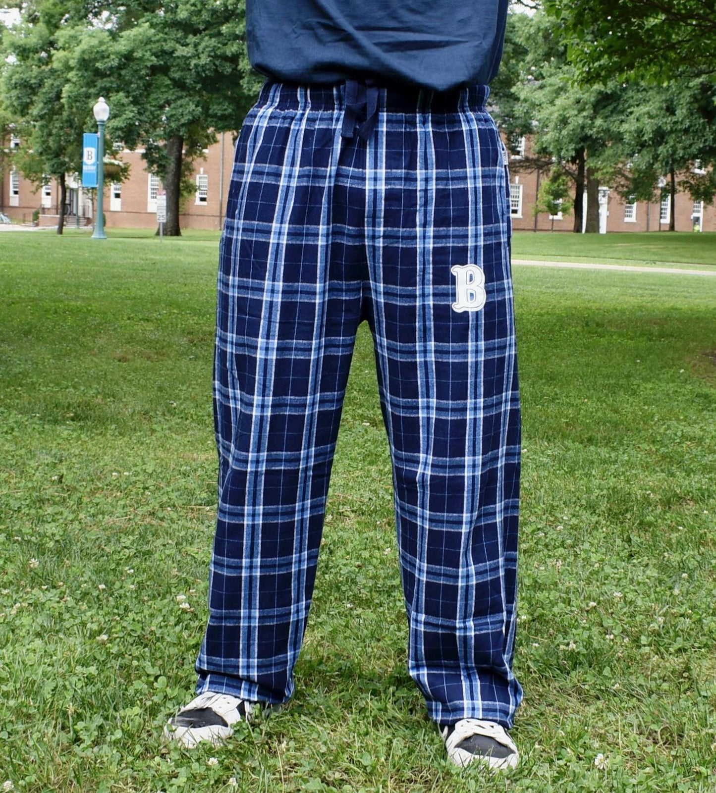 Navy/Columbia Plaid Harley Flannel Pajama Pant with Berry B