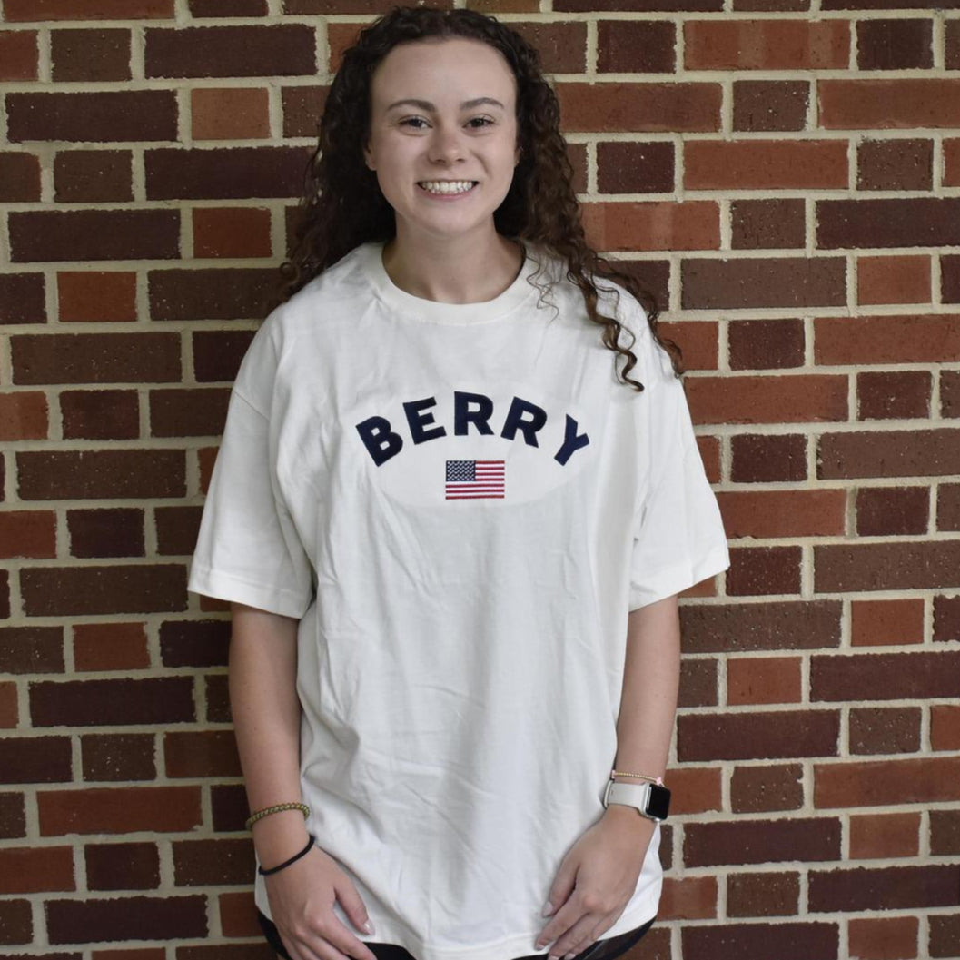 White Berry American Flag Tee