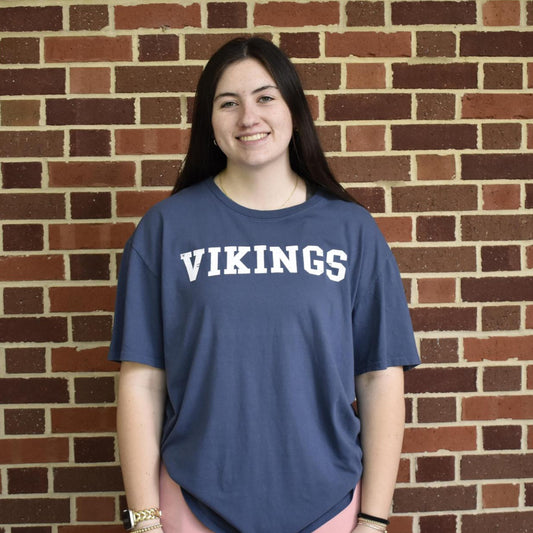 Denim Blue Vikings Tee w Flag