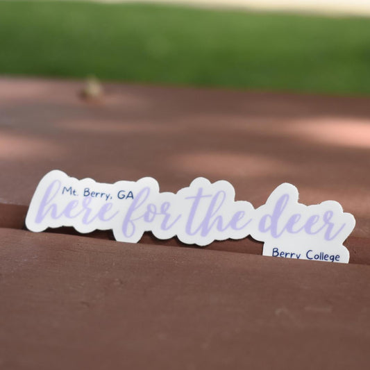 Purple Here for the Deer Sticker