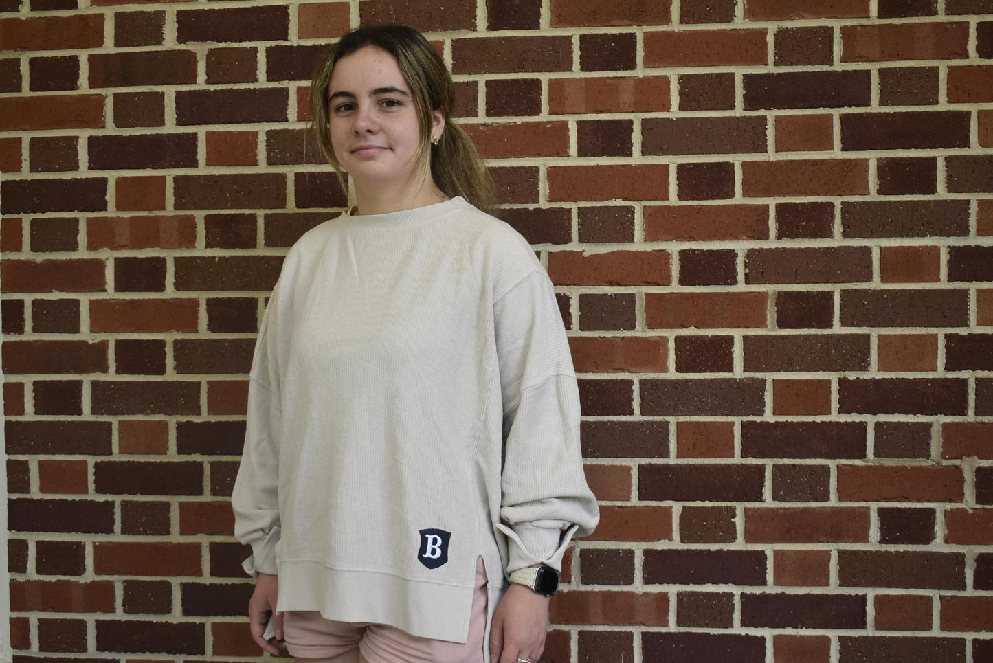 Charles River Women's Oat Camden Spliced Crewneck