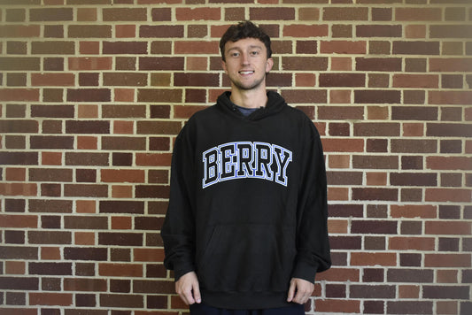 Berry Black Corded Fleece Hood