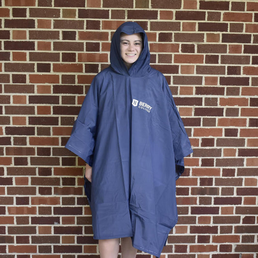 Storm Duds- Hooded Poncho w/ Berry College Logo