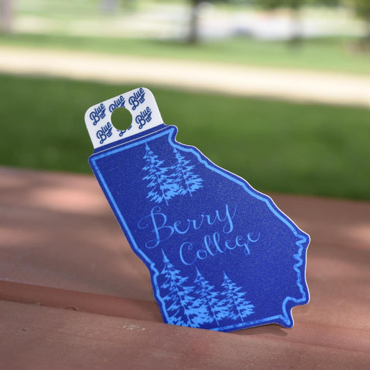 Blue 84 Blue Berry College State Outline Sticker