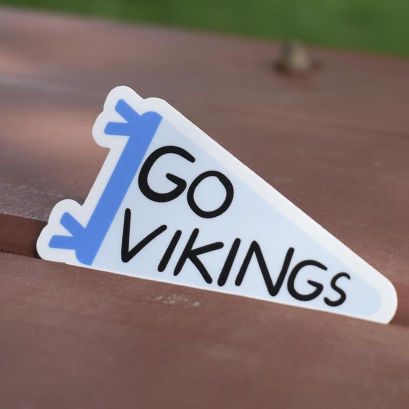 Go Vikings Pennant Flag Sticker
