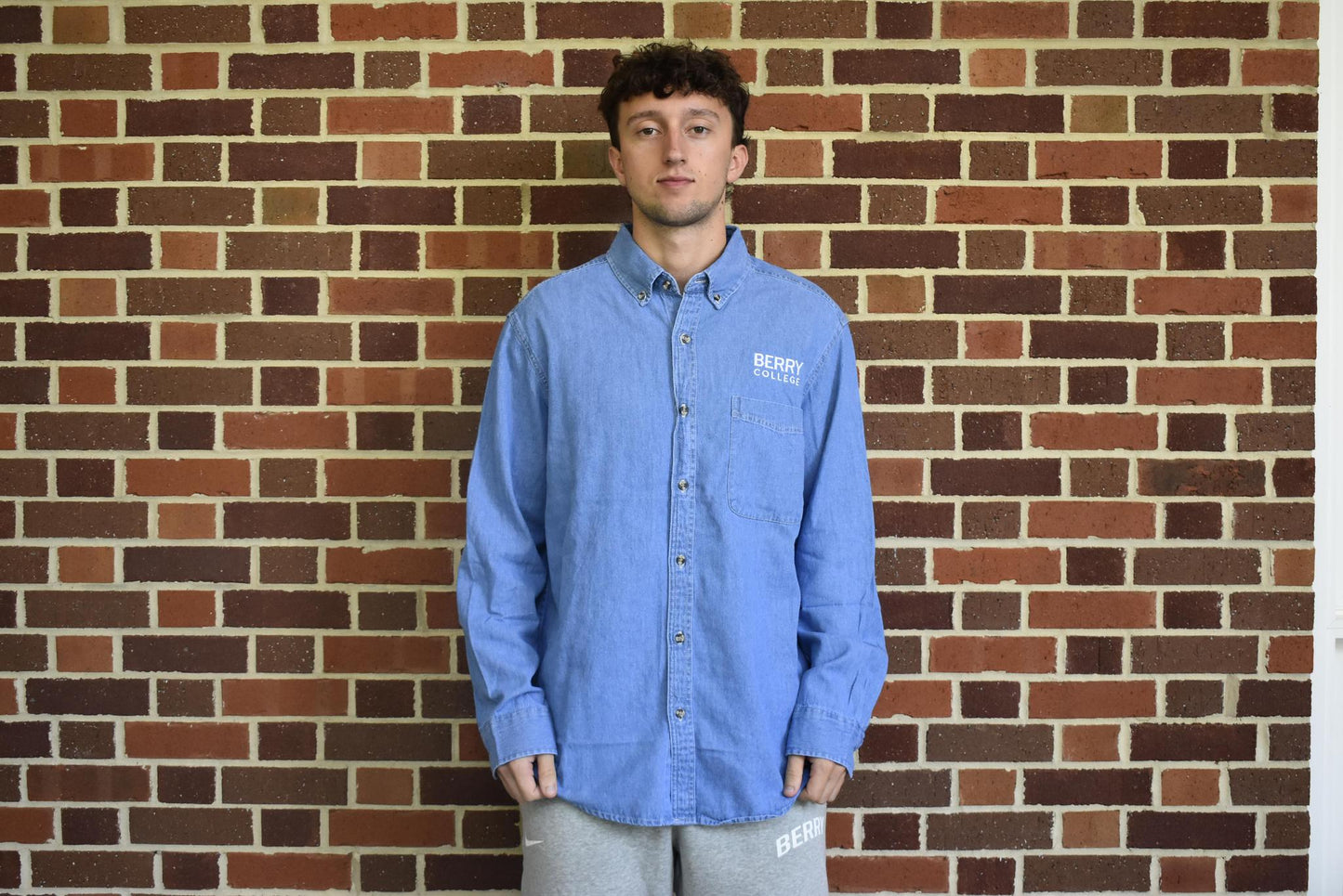 Long Sleeve Denim Berry College Shirt