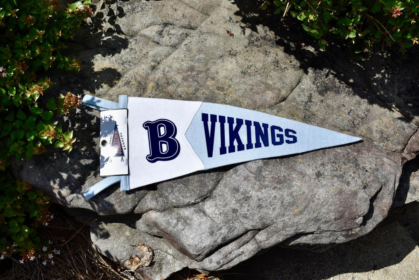 Jardine 7 x 18 2 Color Pennant Light Blue Vikings with B logo