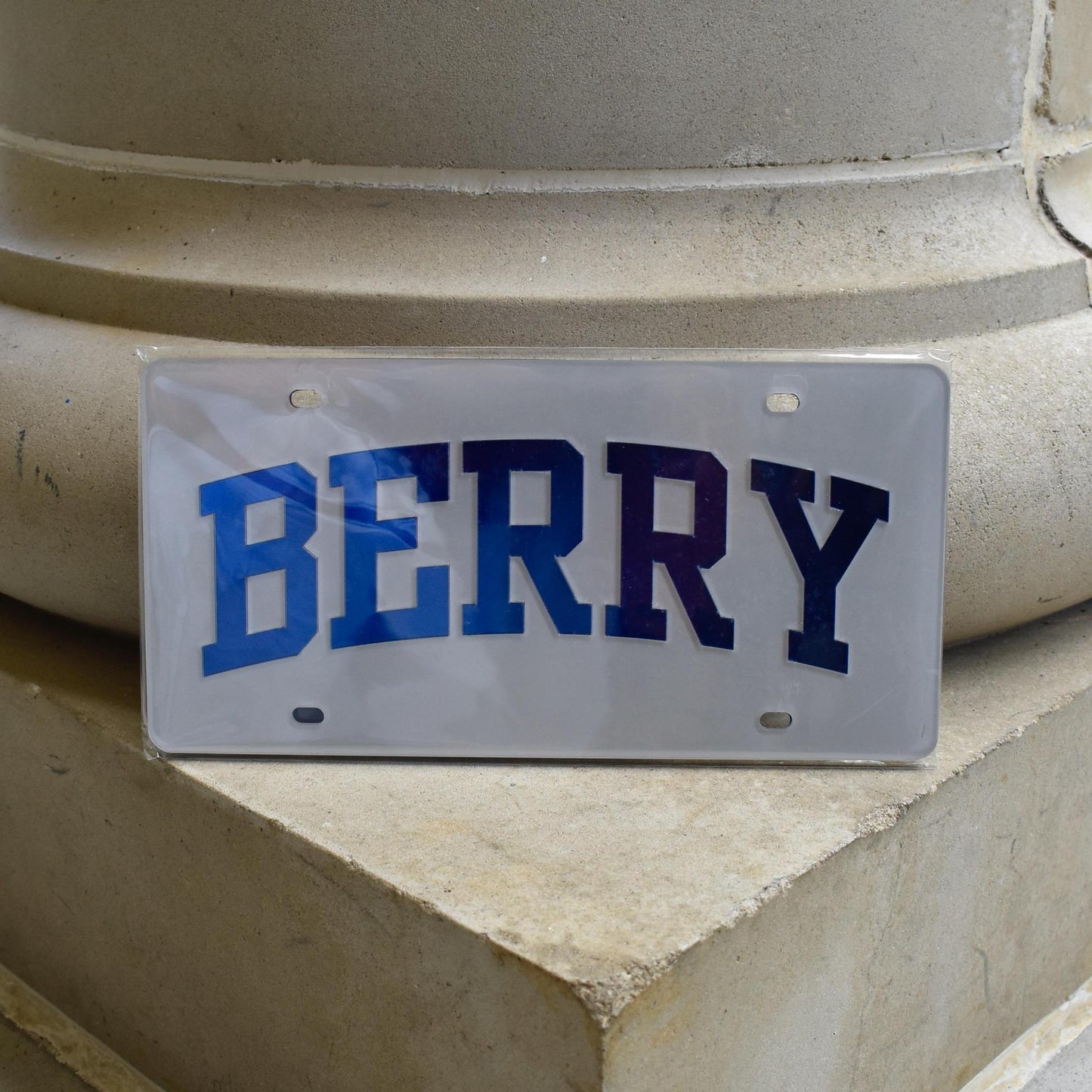 WinCraft Grey Metallic License Plate Berry