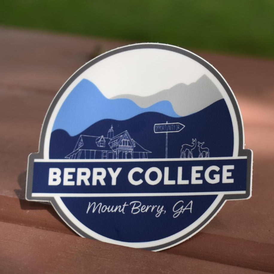 Round, Berry College Mount Berry, GA Sticker