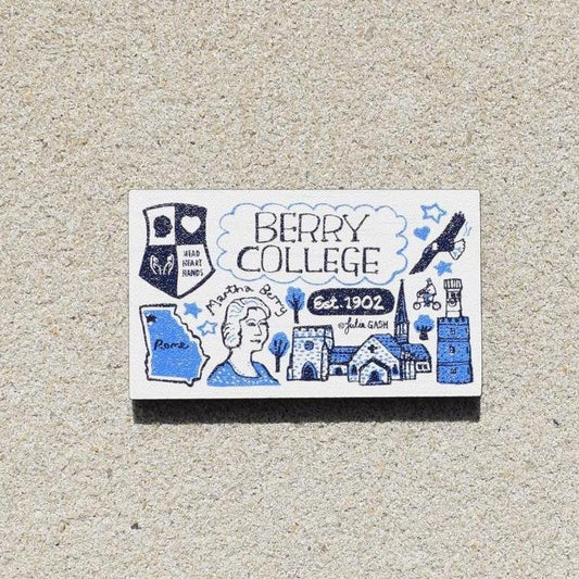 Julia Gash 4" Wood Magnet