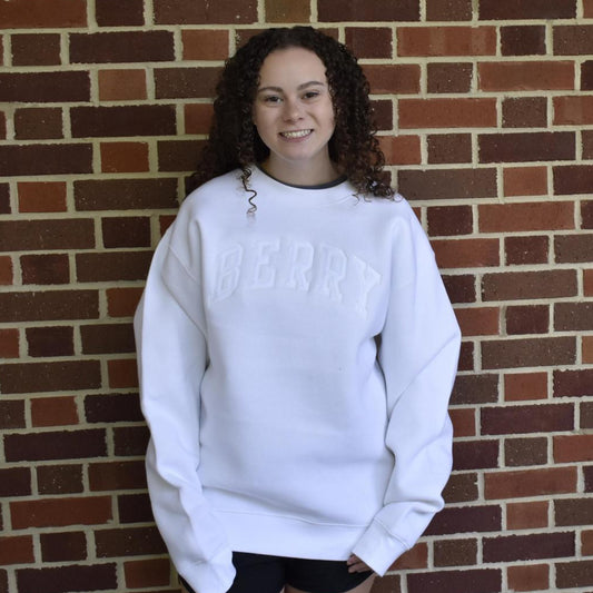 Berry White Patch Crewneck