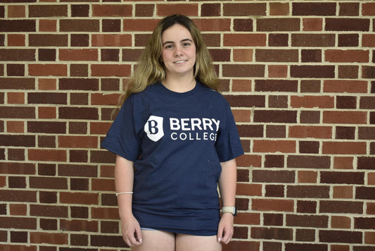 Navy Berry Primary Logo Tee