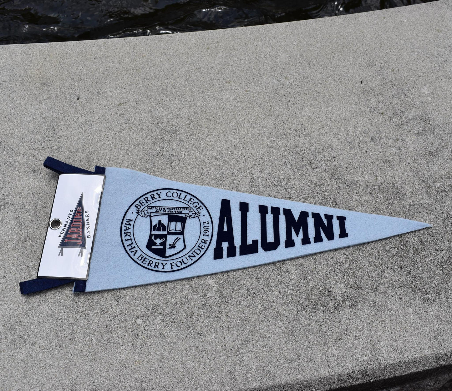 Light Blue 6 x 15 Alumni w/ Seal Pennant Flag