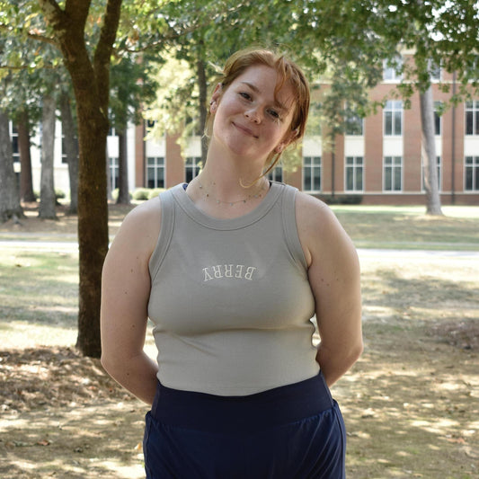 Berry Reversed Womens Ribbed Tank