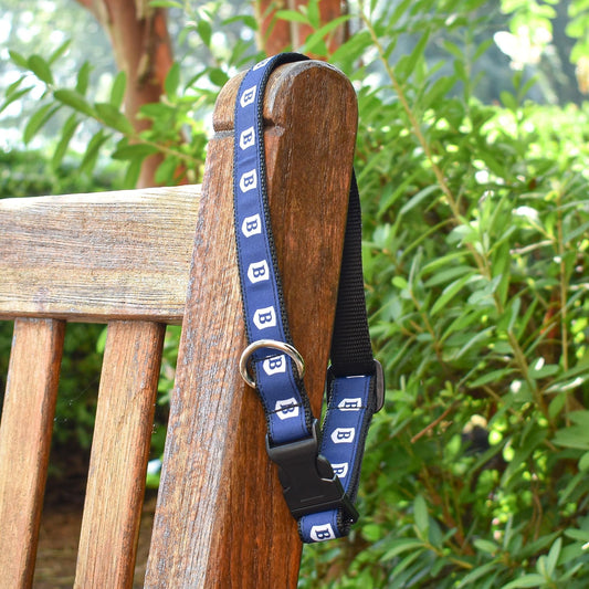 Navy BC Shield Dog Collar