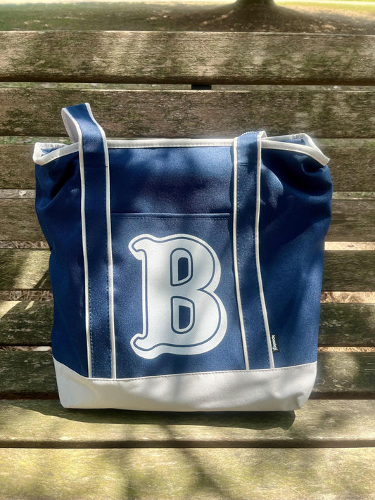 Navy Berry B Koozie Cooler Tote