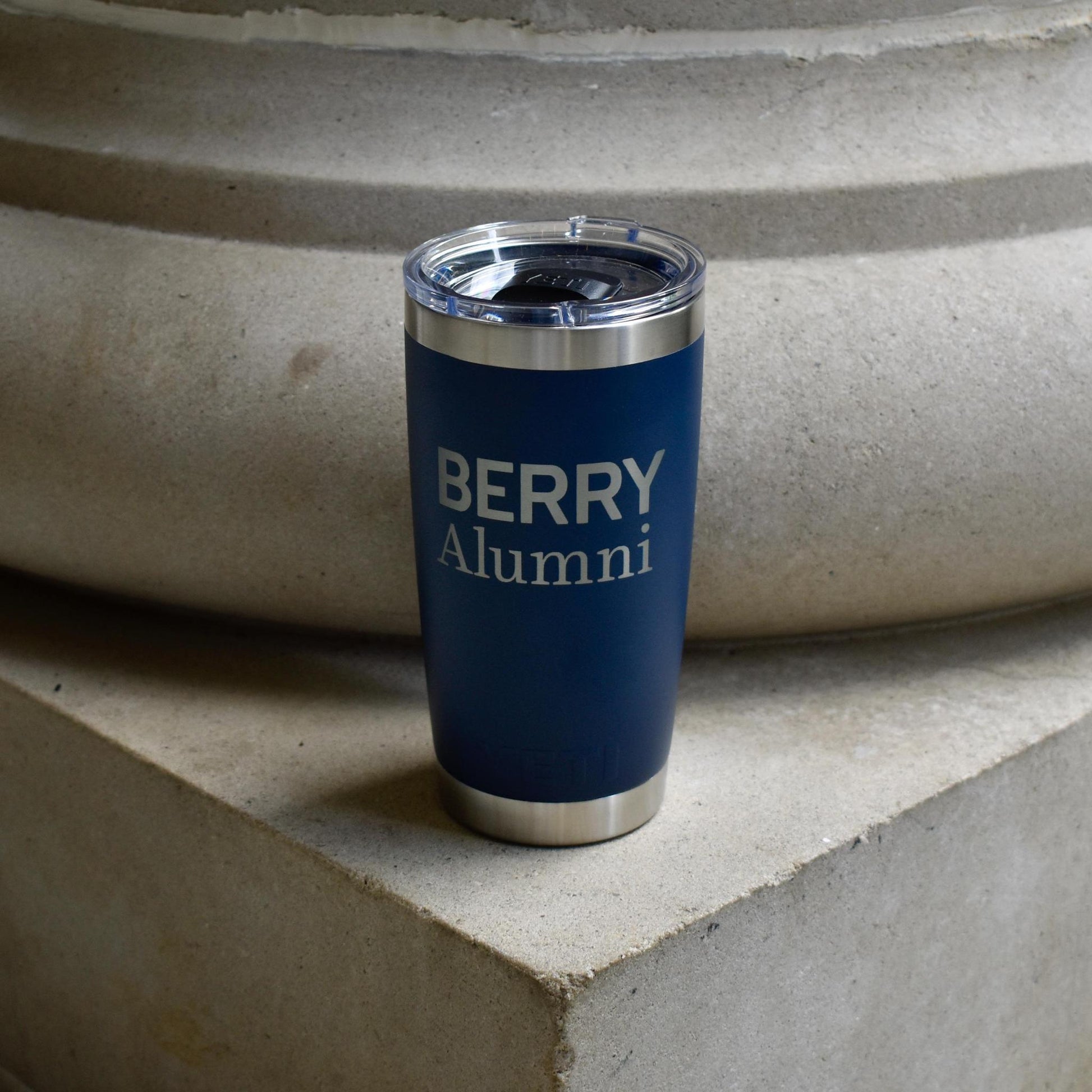 Navy Yeti Coffee Mug with "Berry Alumni"