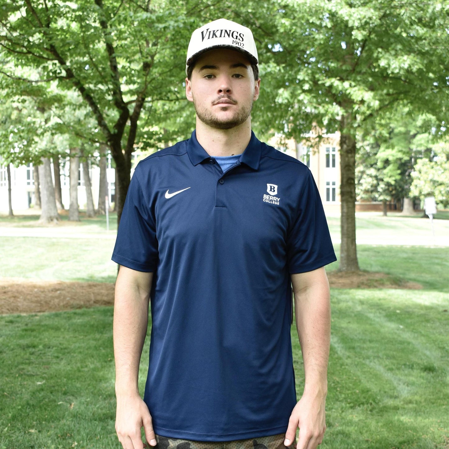 Nike Navy Polo with White Logo