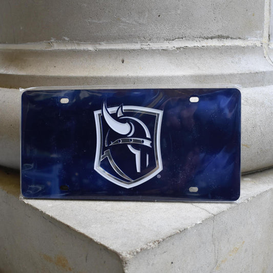 Navy Viking Head License Plate