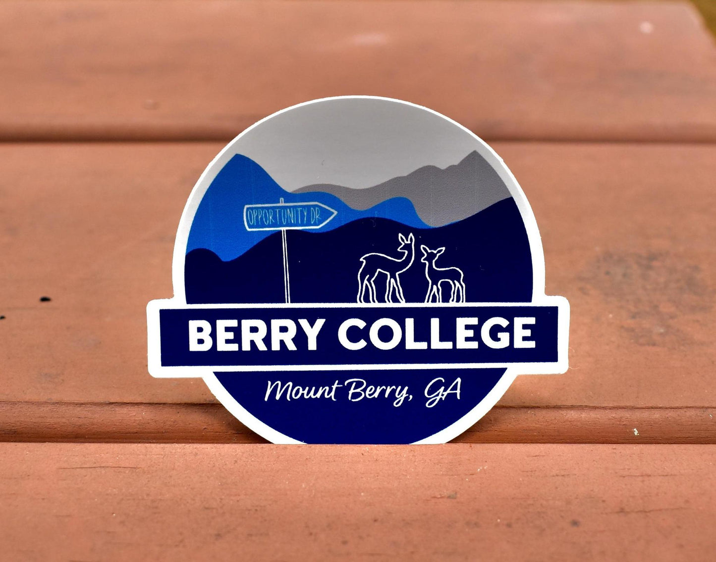 Round, Berry College Mount Berry, GA Sticker