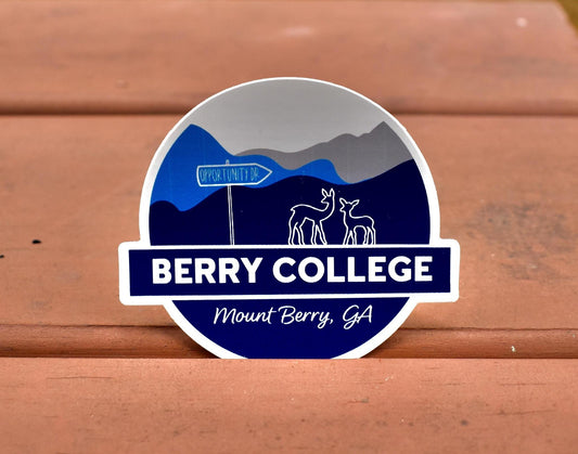 Round, Berry College Mount Berry, GA Sticker