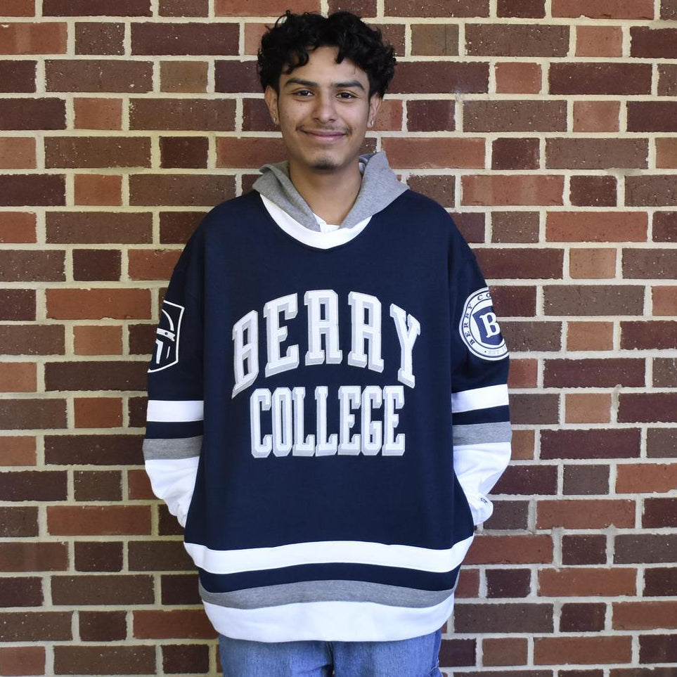 Blue 84 Berry College Hooded Hockey Pullover