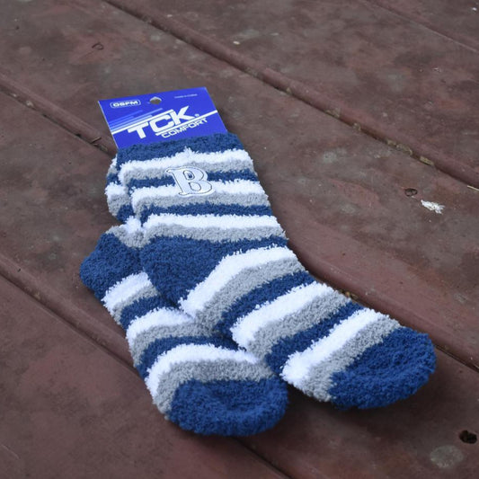 TCK Fuzzy Stripe Cozy Socks