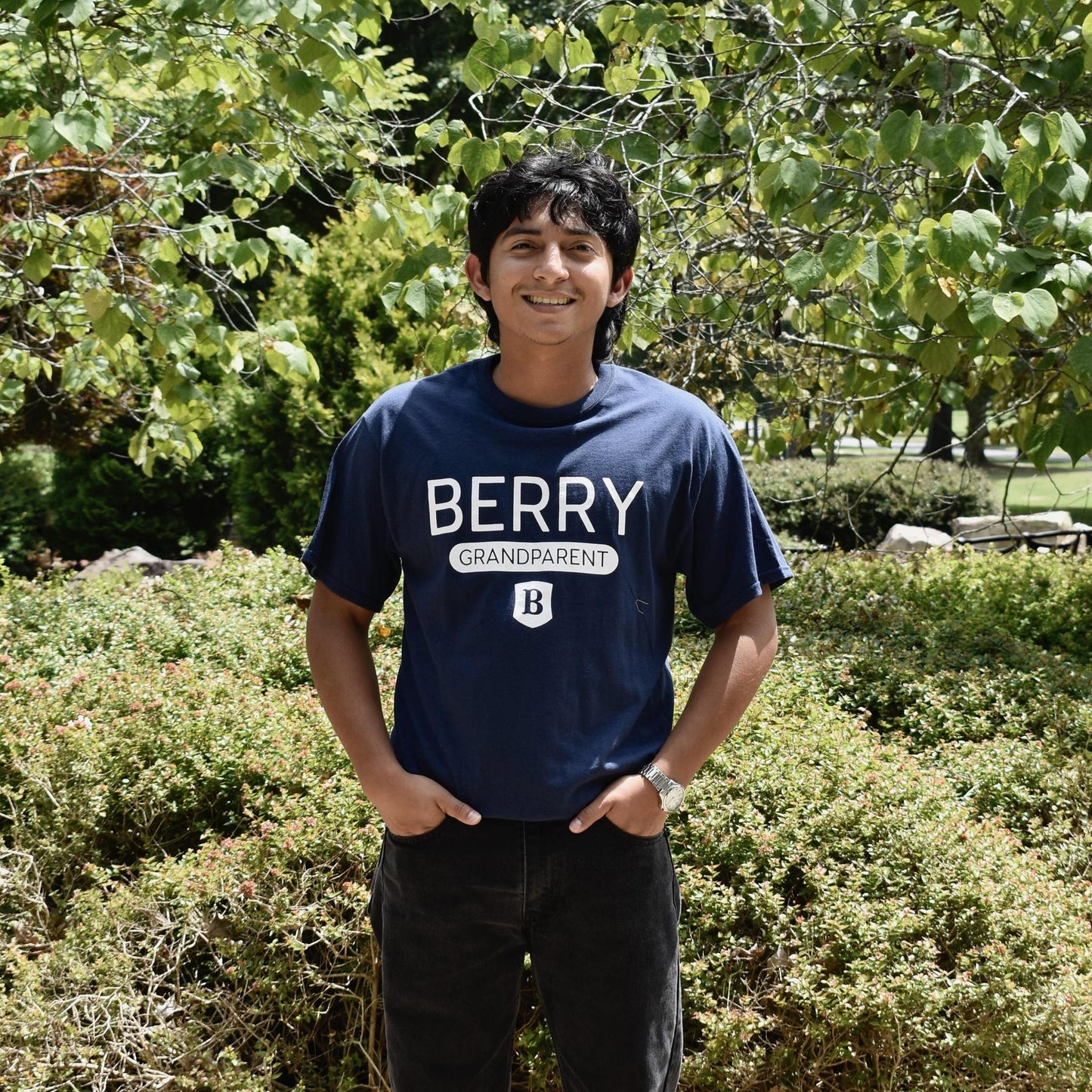 Navy Berry Grandparent Tee