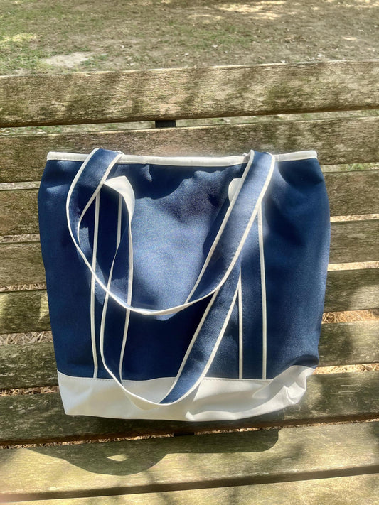 Navy Berry B Koozie Cooler Tote