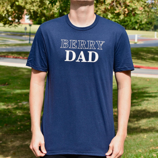 Gildan Navy Berry Vikings Dad LS Tee