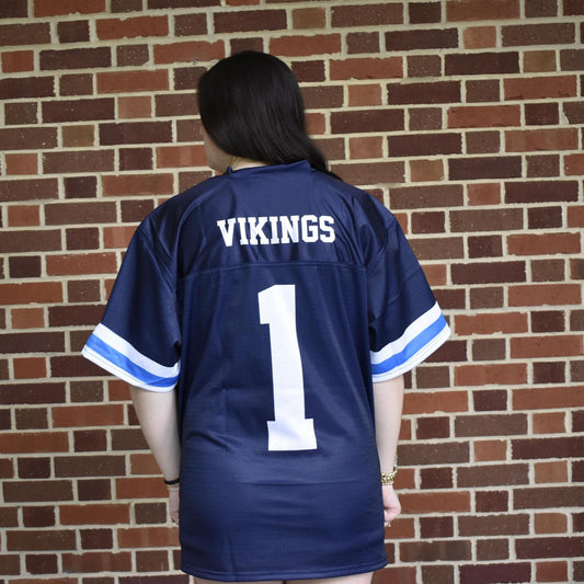 Teamwork Athletic Navy and Valor Football Jersey