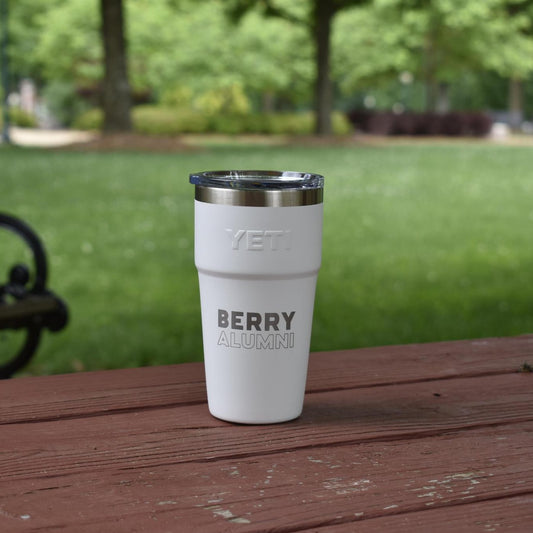 Yeti White Stackable Pint w/ Berry Alumni - 20 oz