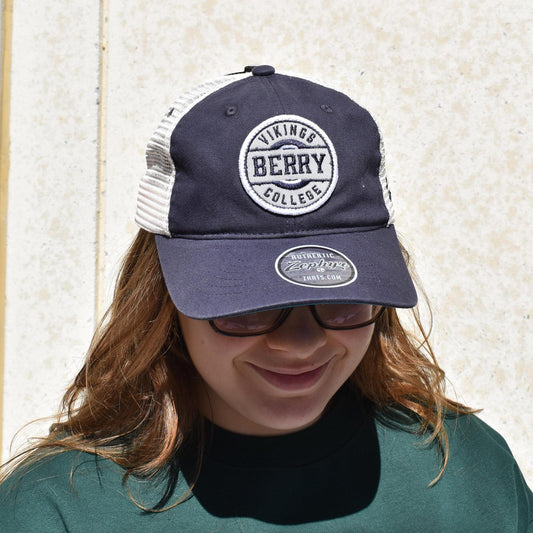 Zephyr Navy Berry College Vikings Trucker Hat