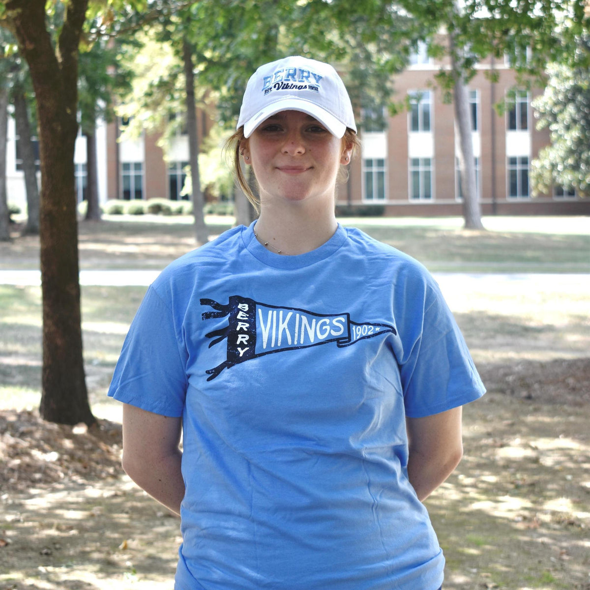 White/Blue Hat and Tee Combo.
