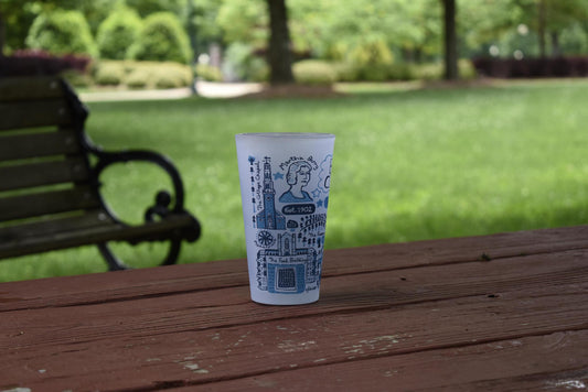 Julia Gash 16 oz Berry Frosted Pint Glass