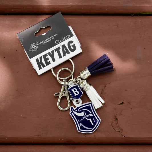 Viking Head Bag charm/key tag