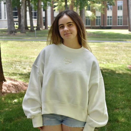 Women's White Nike Phoenix Fleece Crew