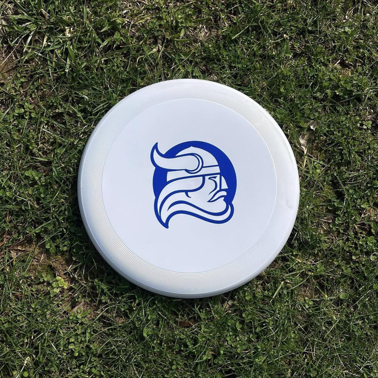 White Viking Head Frisbee